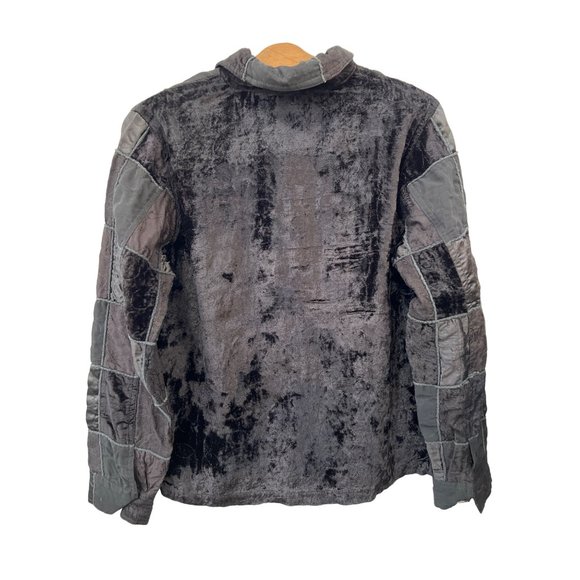 C.L.O.T.H.E.S Patchwork Jacket Women S Velour Retro Contemporary Bohemian Hippie - Picture 2 of 9